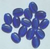15 14x10mm Sapphire Fiber Optic Flat Ovals